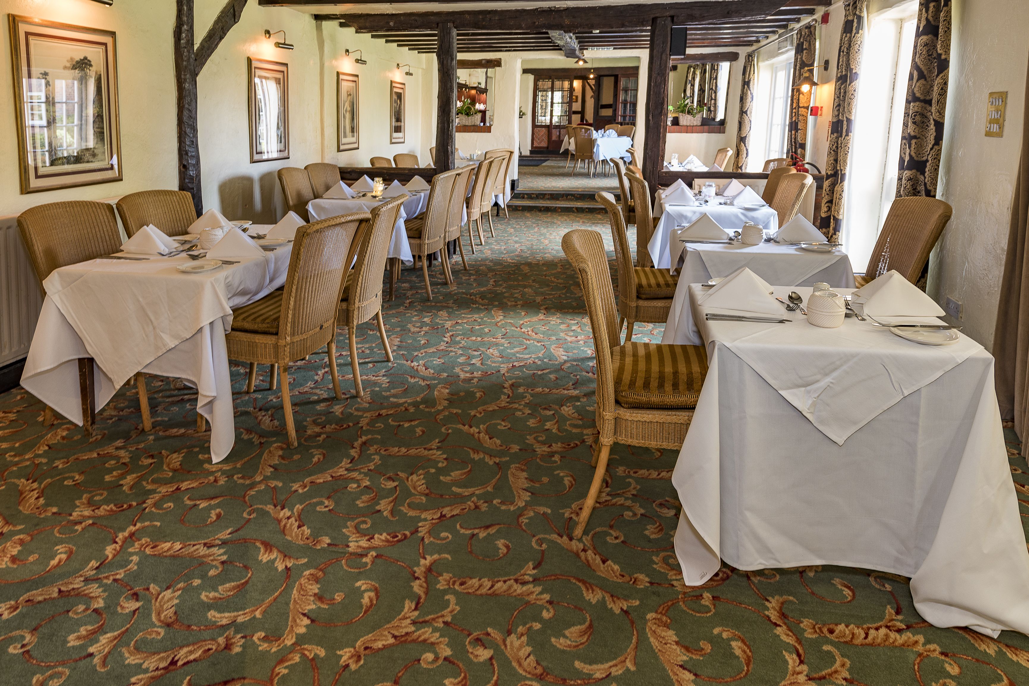 Breakfast, lunch, dinner served; British cuisine, al fresco dining 