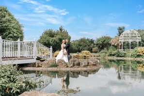 Outdoor wedding area