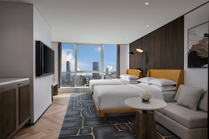 Chambre majestueuse avec lits jumeaux, 2 lits jumeaux | 1 chambre, literie de qualité, couette en duvet, minibar