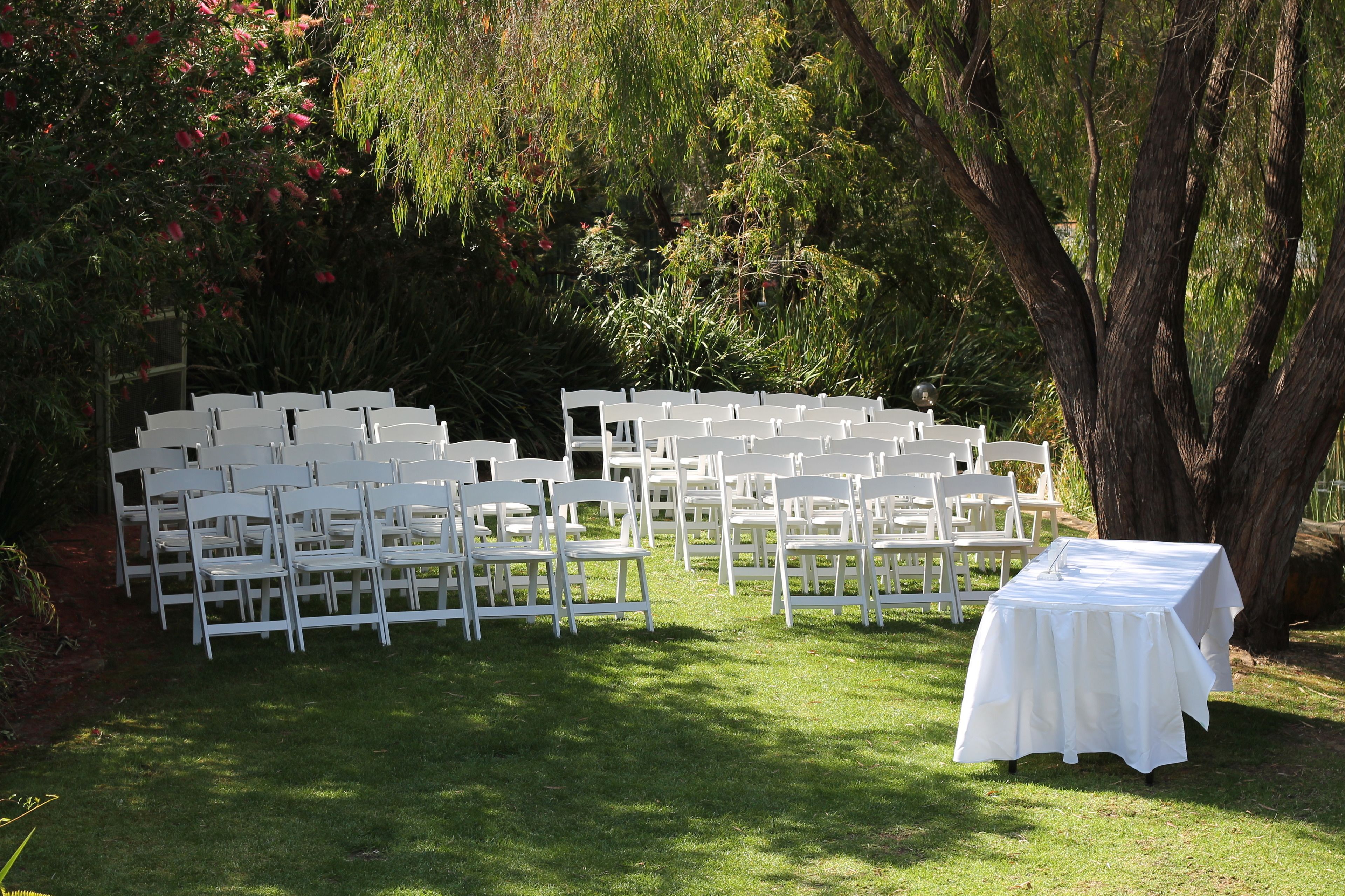 outdoor wedding area