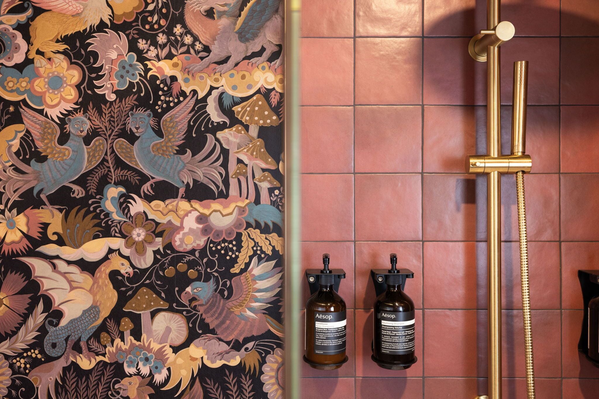velvet suite | bathroom | designer toiletries, hair dryer, towels, soap