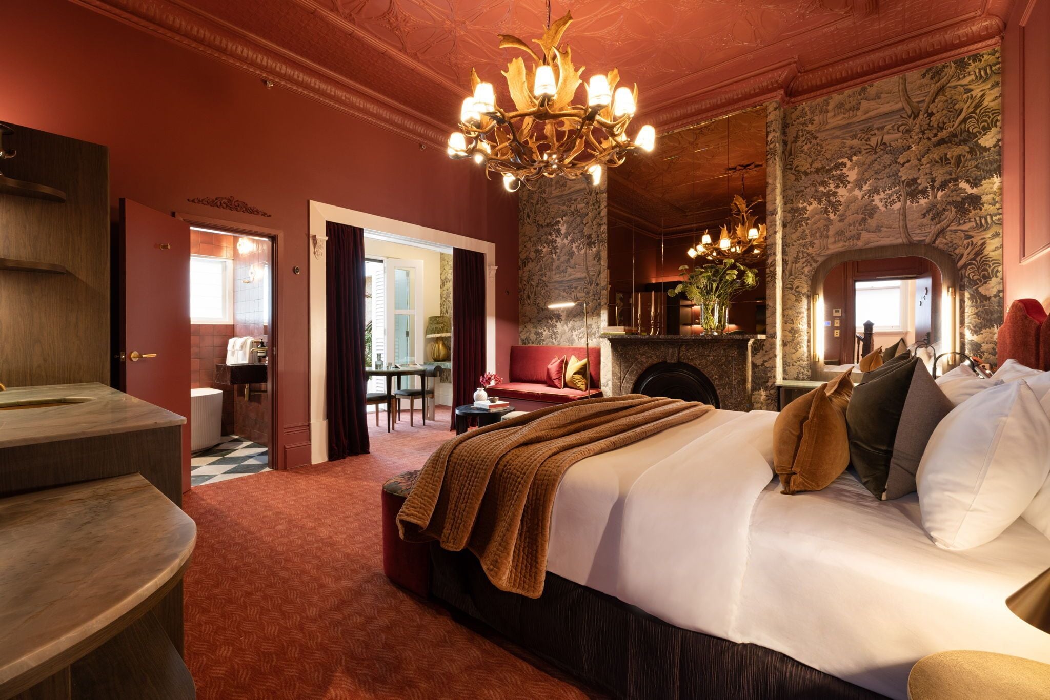 velvet suite | premium bedding, minibar, desk, iron/ironing board