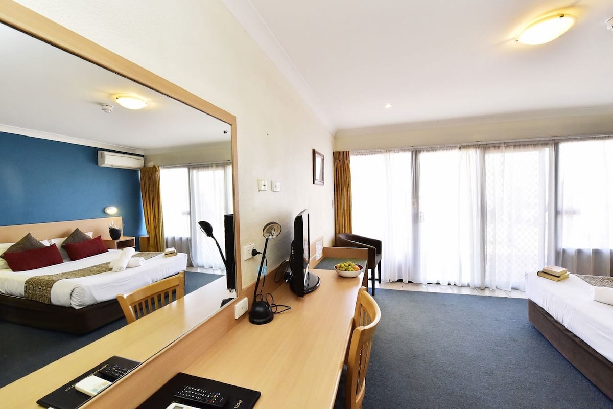 Hypo-allergenic bedding, desk, soundproofing, iron/ironing board