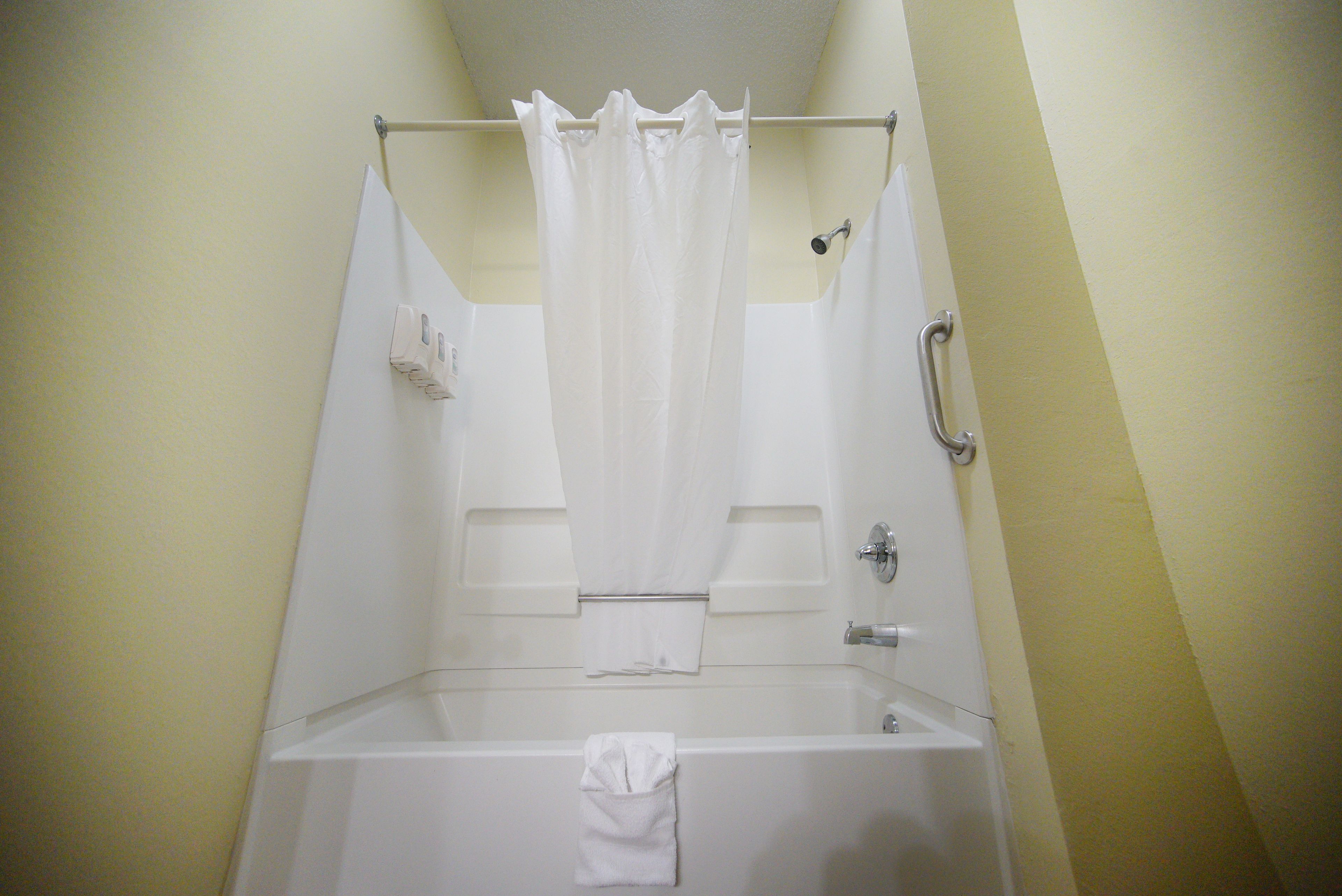 free toiletries, hair dryer, towels