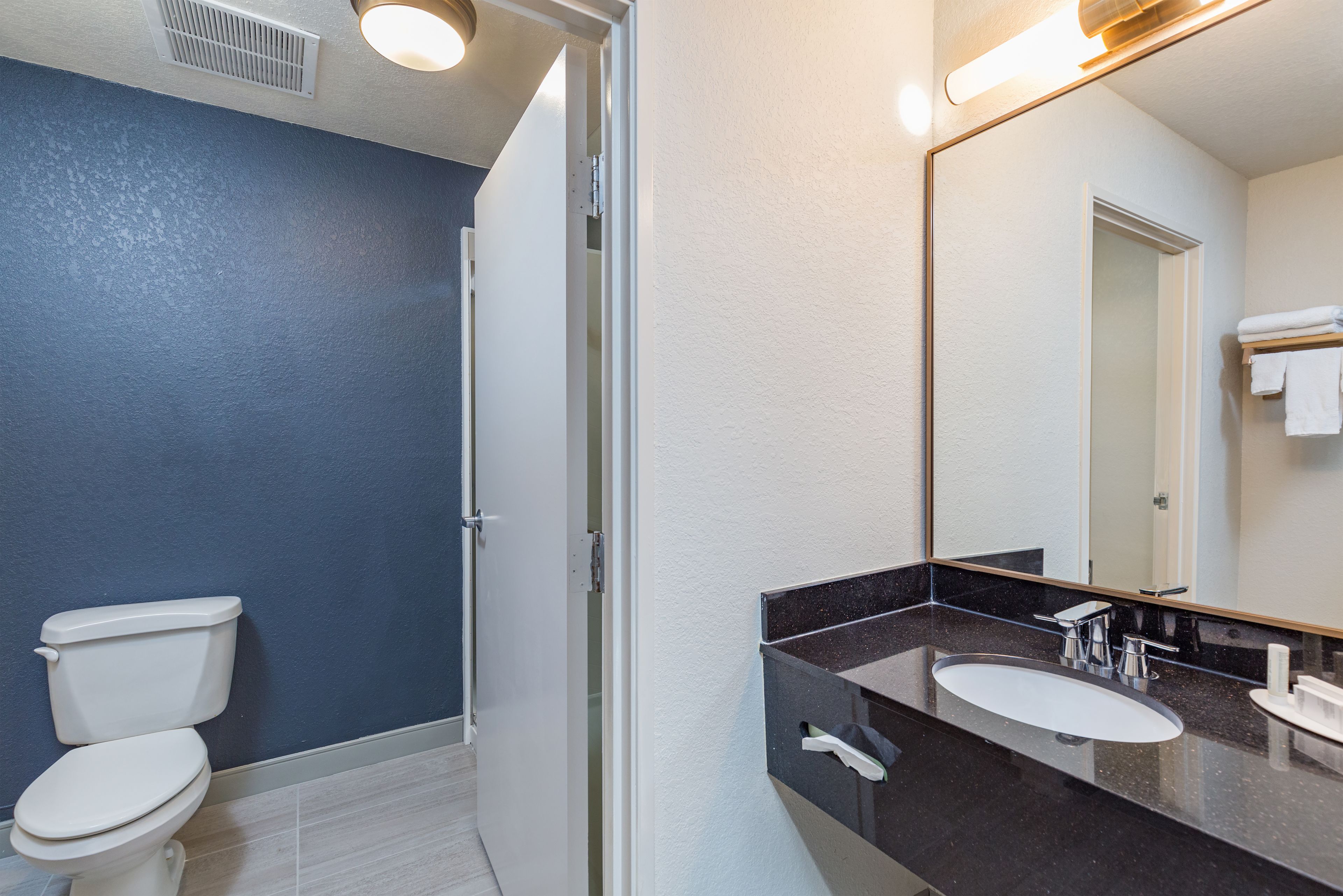 desk, blackout curtains, iron/ironing board, free wifi