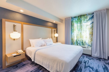 Desk, blackout curtains, iron/ironing board, free WiFi. Fairfield Inn & Suites by Marriott Tampa North