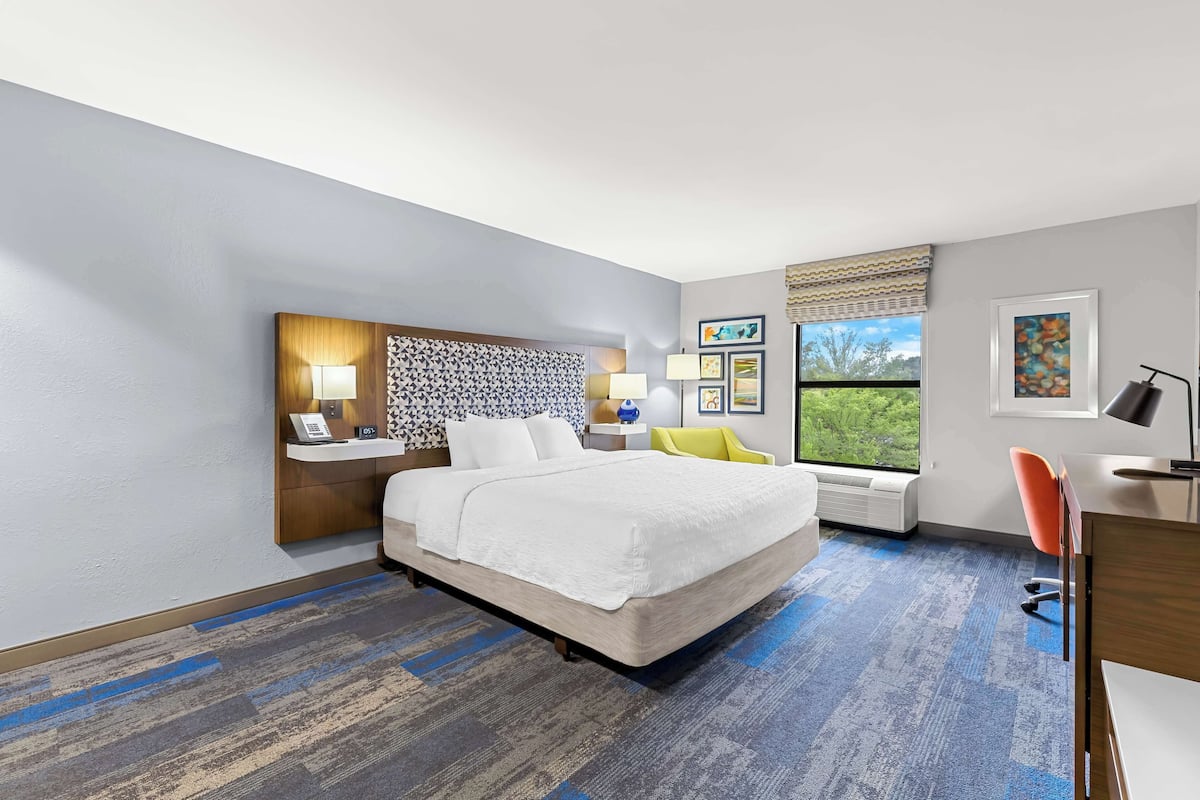 Chambre, 1 très grand lit, accessible aux personnes à mobilité réduite, non-fumeur | Fer et planche à repasser, accès à Internet câblé (inclus)
