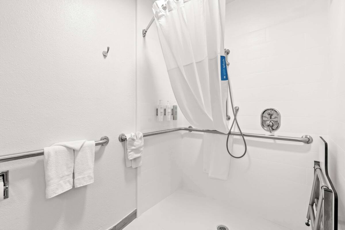 room, 1 king bed, accessible, non smoking | bathroom | hair dryer