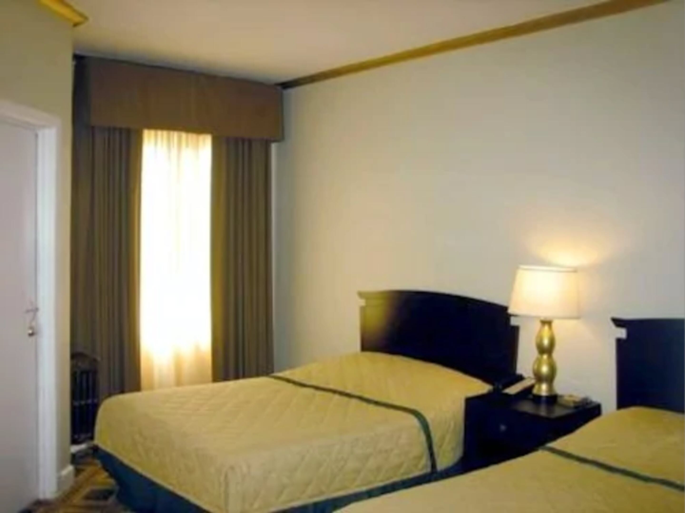Blackout curtains, iron/ironing board