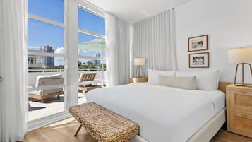 Penthouse, 2 slaapkamers (BENTLEY) | Lakens van Egyptisch katoen, luxe beddengoed, pillowtop-bedden