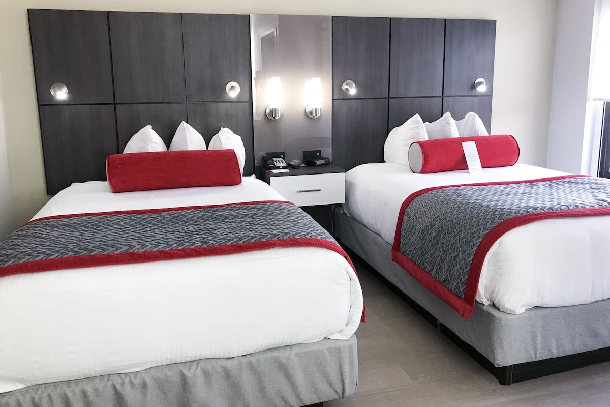 studio suite, 2 double beds, accessible, non smoking (mobility accessible) | premium bedding, in-room safe, desk, blackout curtains