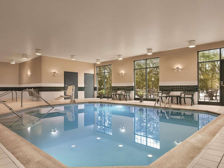 Indoor pool, open 6:00 AM to 11:00 PM, sun loungers