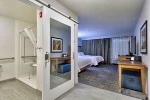 Room, 2 Queen Beds, Accessible, Non Smoking (Roll in Shower) | In-room safe, laptop workspace, iron/ironing board, free WiFi