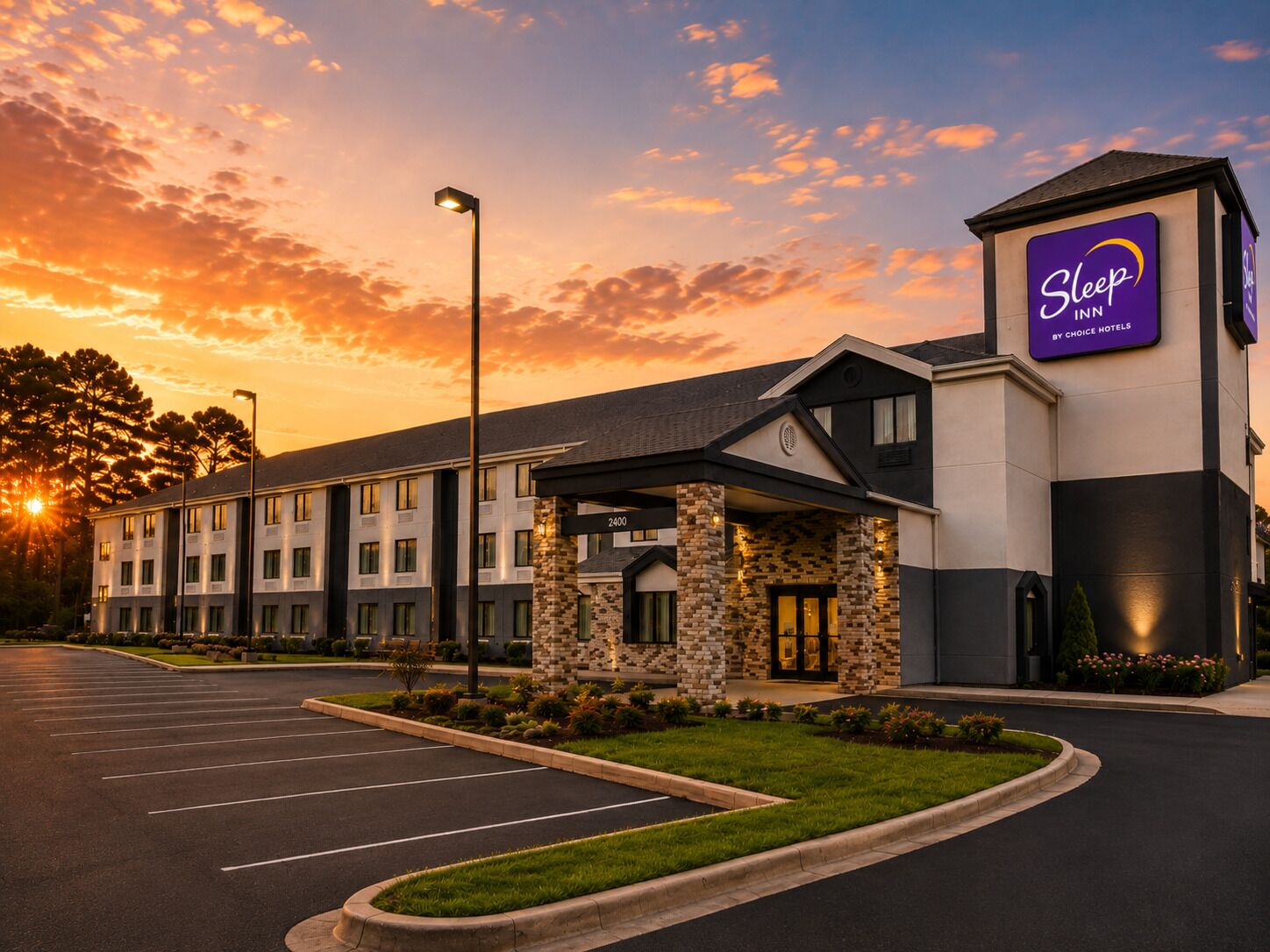 Front of property – evening/night
