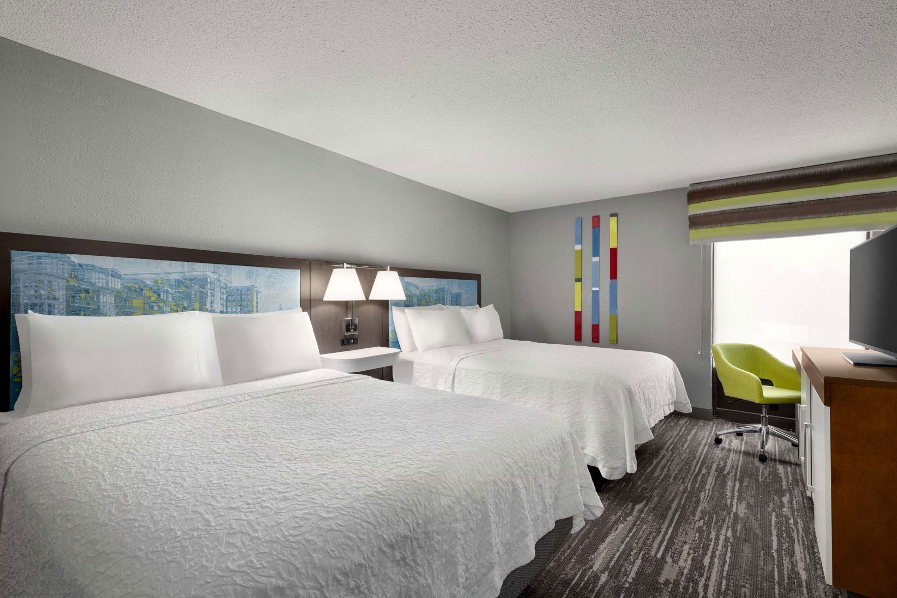 Premium bedding, down duvets, pillow-top beds, desk