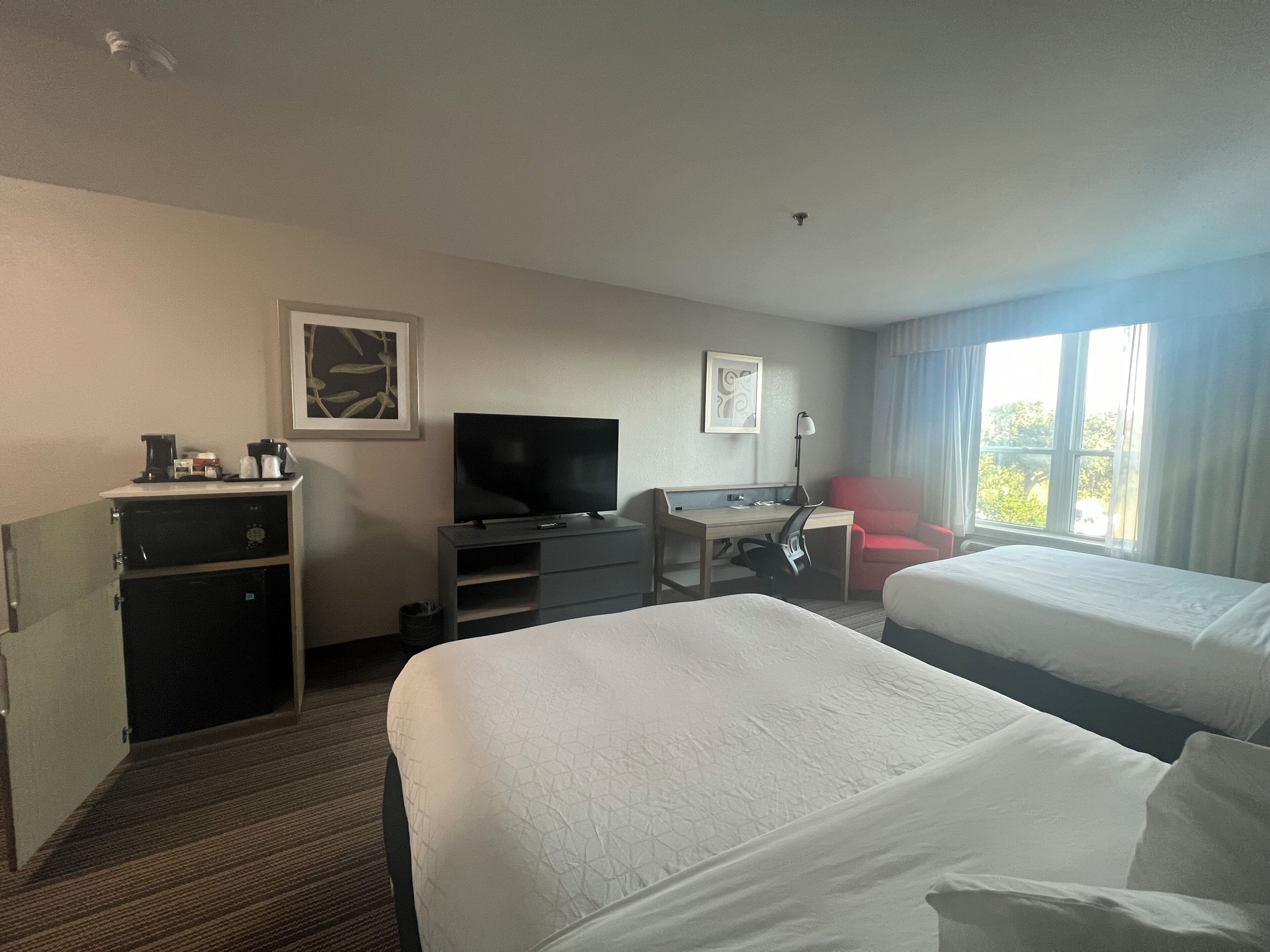 premium bedding, desk, laptop workspace, soundproofing