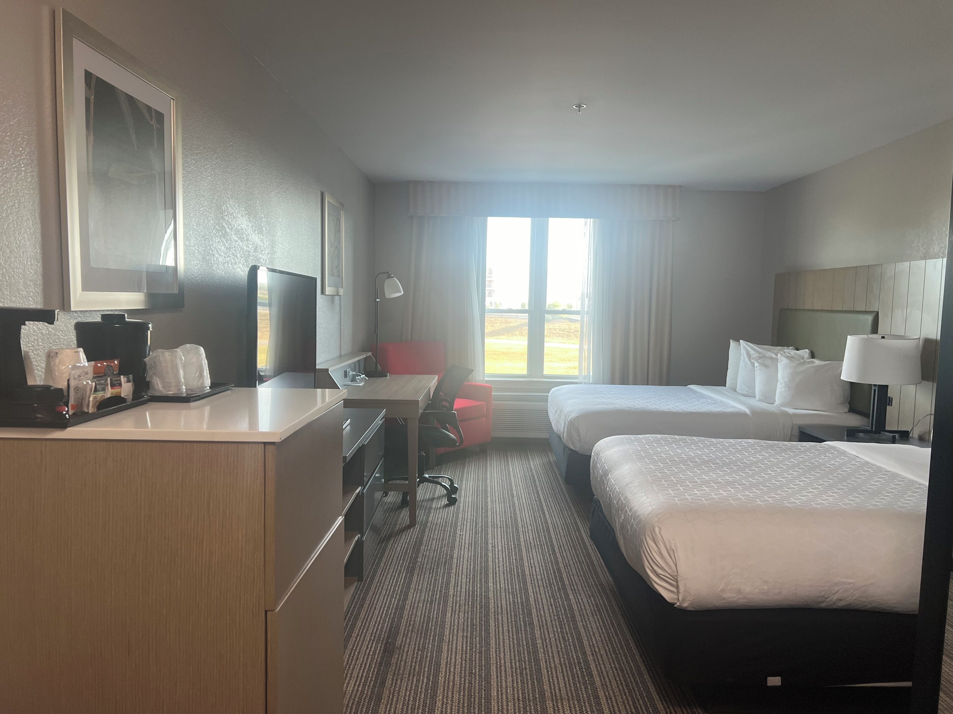 premium bedding, desk, laptop workspace, soundproofing