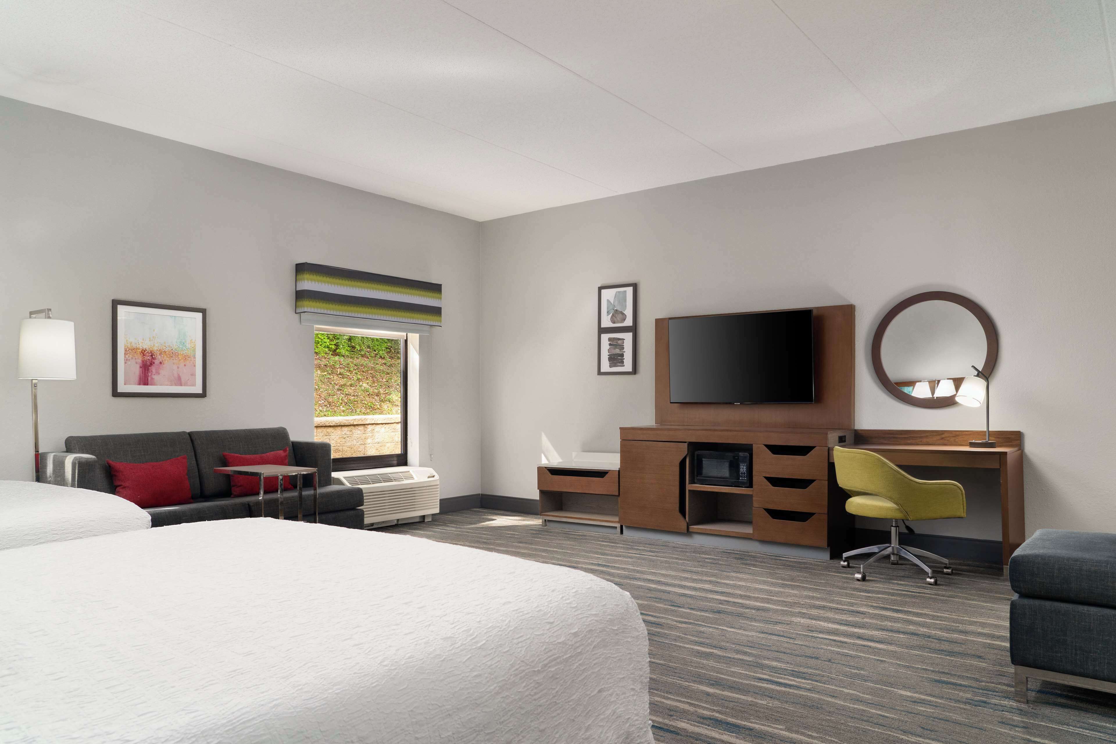 studio, 2 queen beds | iron/ironing board, free wifi, bed sheets, alarm clocks