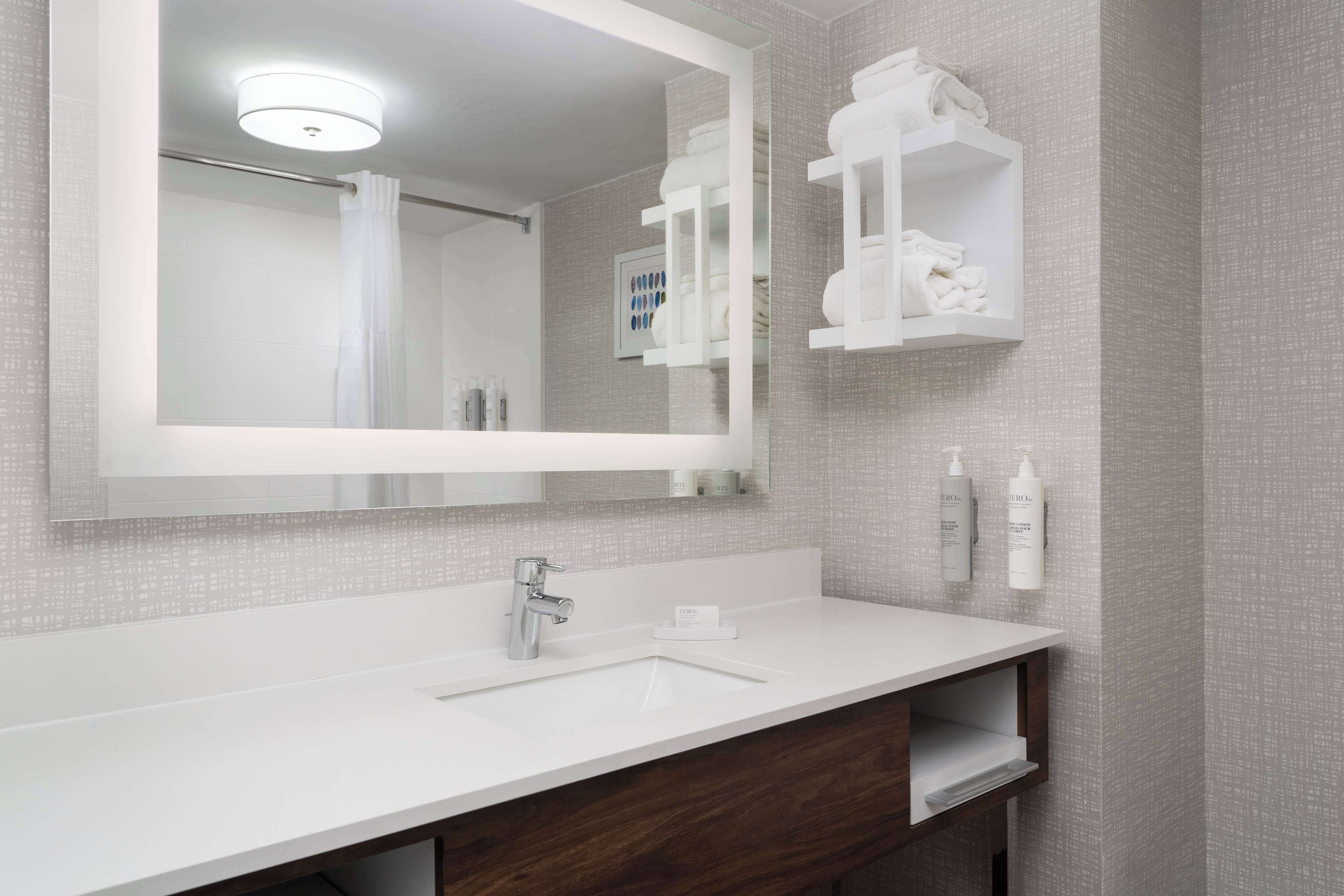 free toiletries, hair dryer, towels