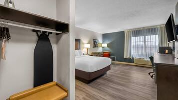 Room, 1 Queen Bed, Accessible, Non Smoking | Pillowtop beds, desk, iron/ironing board, free cribs/infant beds