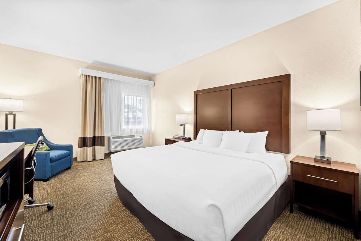 Room, 1 King Bed, Accessible, Non Smoking | Desk, blackout drapes, iron/ironing board, free WiFi
