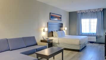 Suite, 1 King Bed, Non Smoking | In-room safe, iron/ironing board, free WiFi, alarm clocks