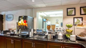 Free daily self-service breakfast
