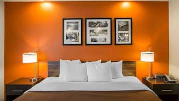 Standardværelse - 1 kingsize-seng - ikke-ryger | Premium-sengetøj, senge med topmadrasser, skrivebord