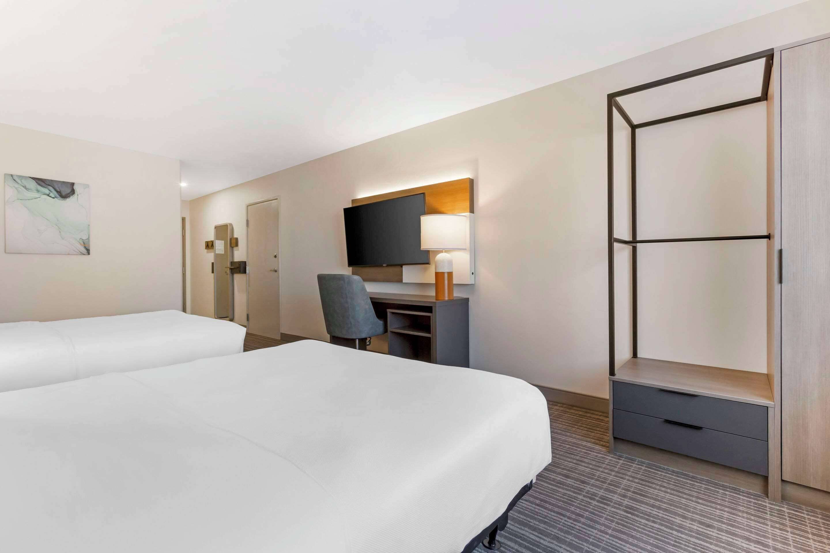 suite, 2 queen beds, accessible, non smoking | premium bedding, desk, laptop workspace, blackout curtains