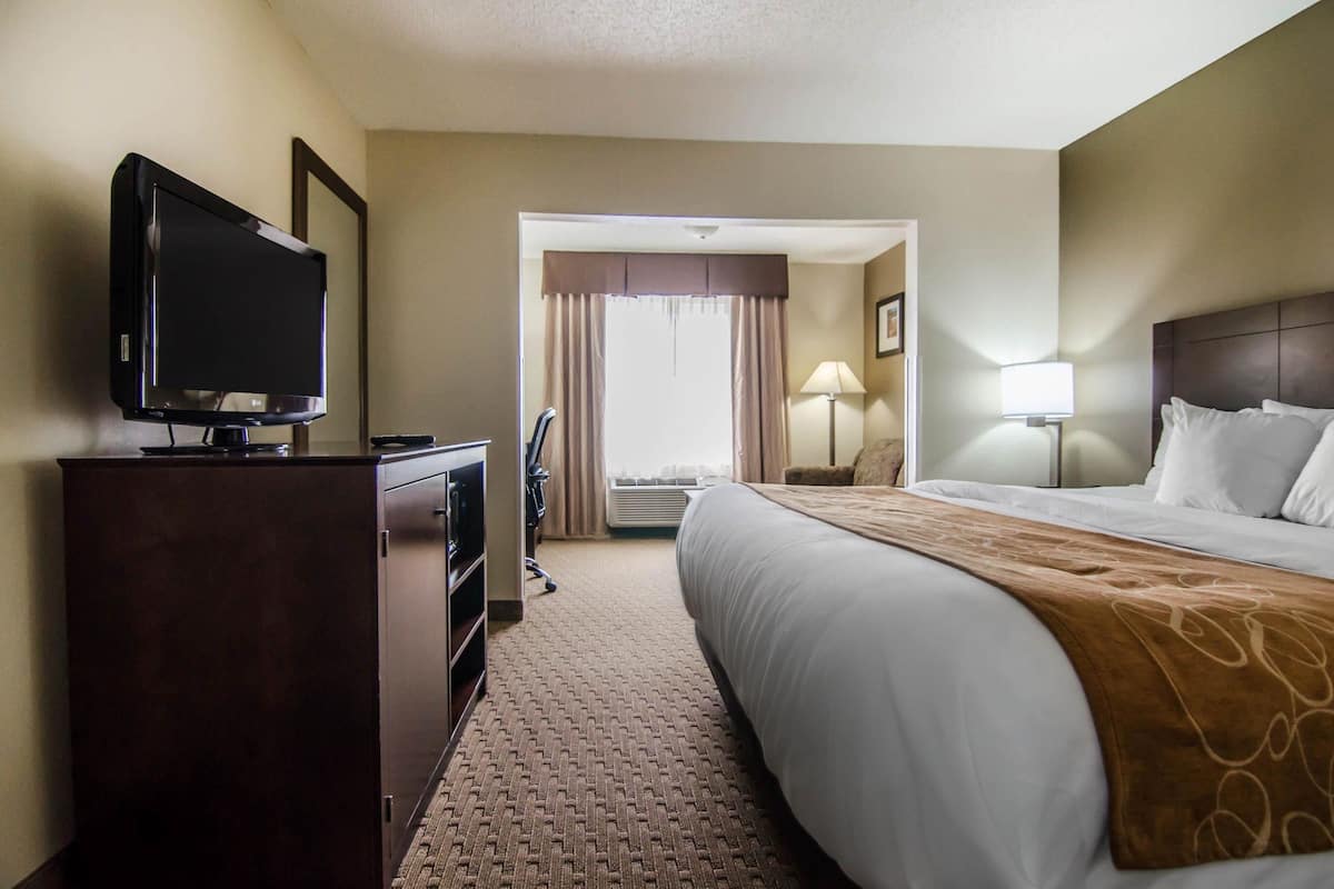 Suite, 1 King Bed, Non Smoking | Premium bedding, in-room safe, desk, iron/ironing board