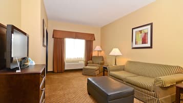 1 bedroom, desk, laptop workspace, blackout curtains