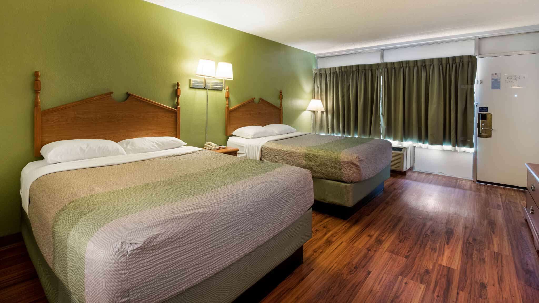 Desk, free WiFi, bed sheets, alarm clocks