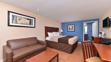 Desk, free WiFi, bed sheets, alarm clocks