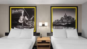 Room, 2 Queen Beds, Non Smoking | Blackout curtains, soundproofing, iron/ironing board, WiFi