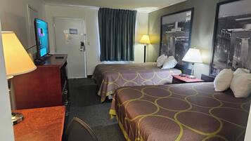 Desk, free WiFi, bed sheets