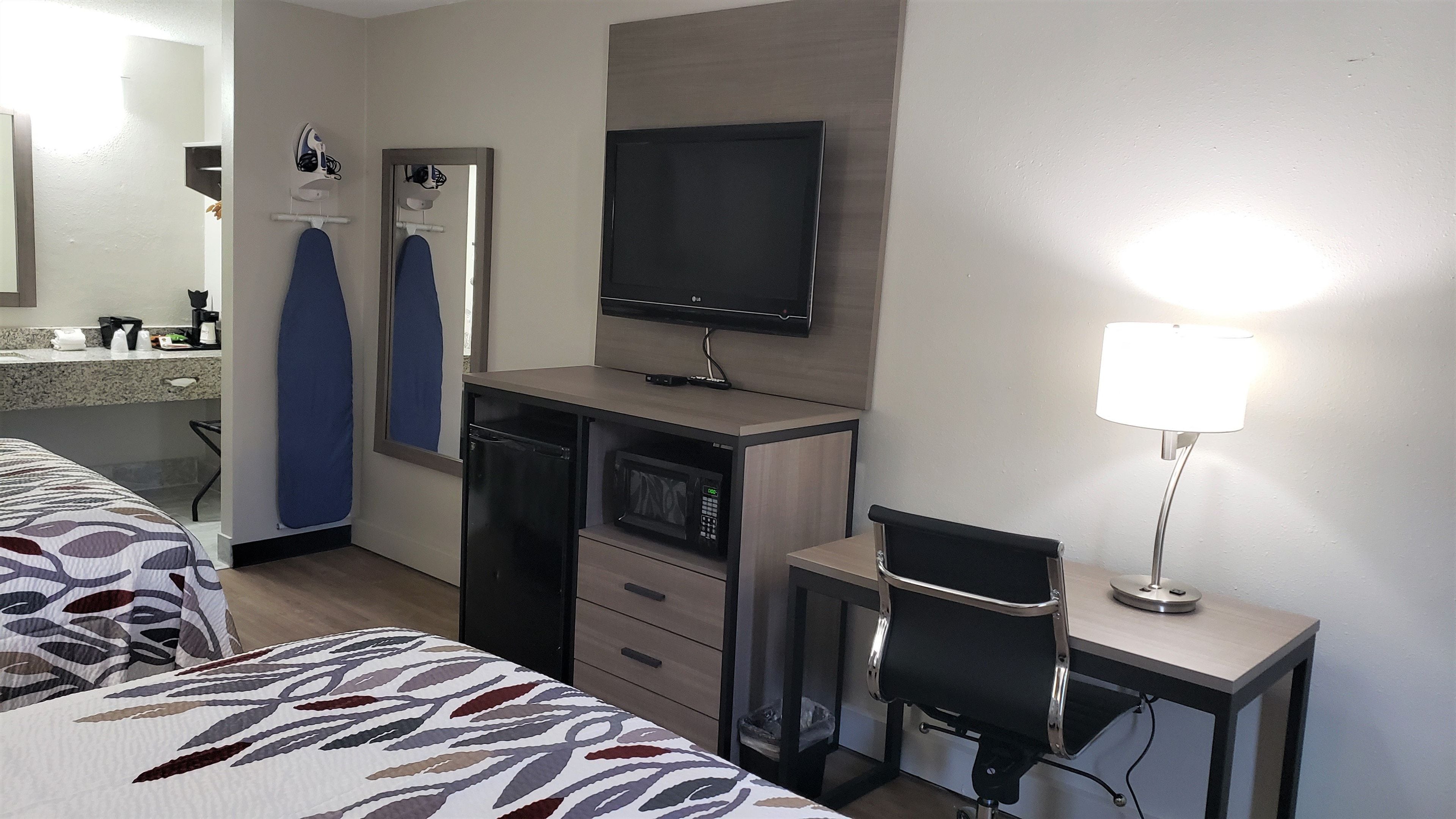 Deluxe Room, 2 Double Beds, Non Smoking | Desk, blackout drapes, iron/ironing board, WiFi (free)