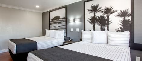 Two Queen Beds | Desk, soundproofing, iron/ironing board, free WiFi
