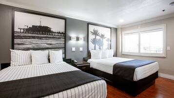 Two Queen Beds | Desk, soundproofing, iron/ironing board, free WiFi