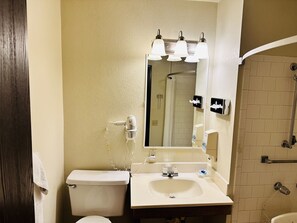 Hair dryer, towels