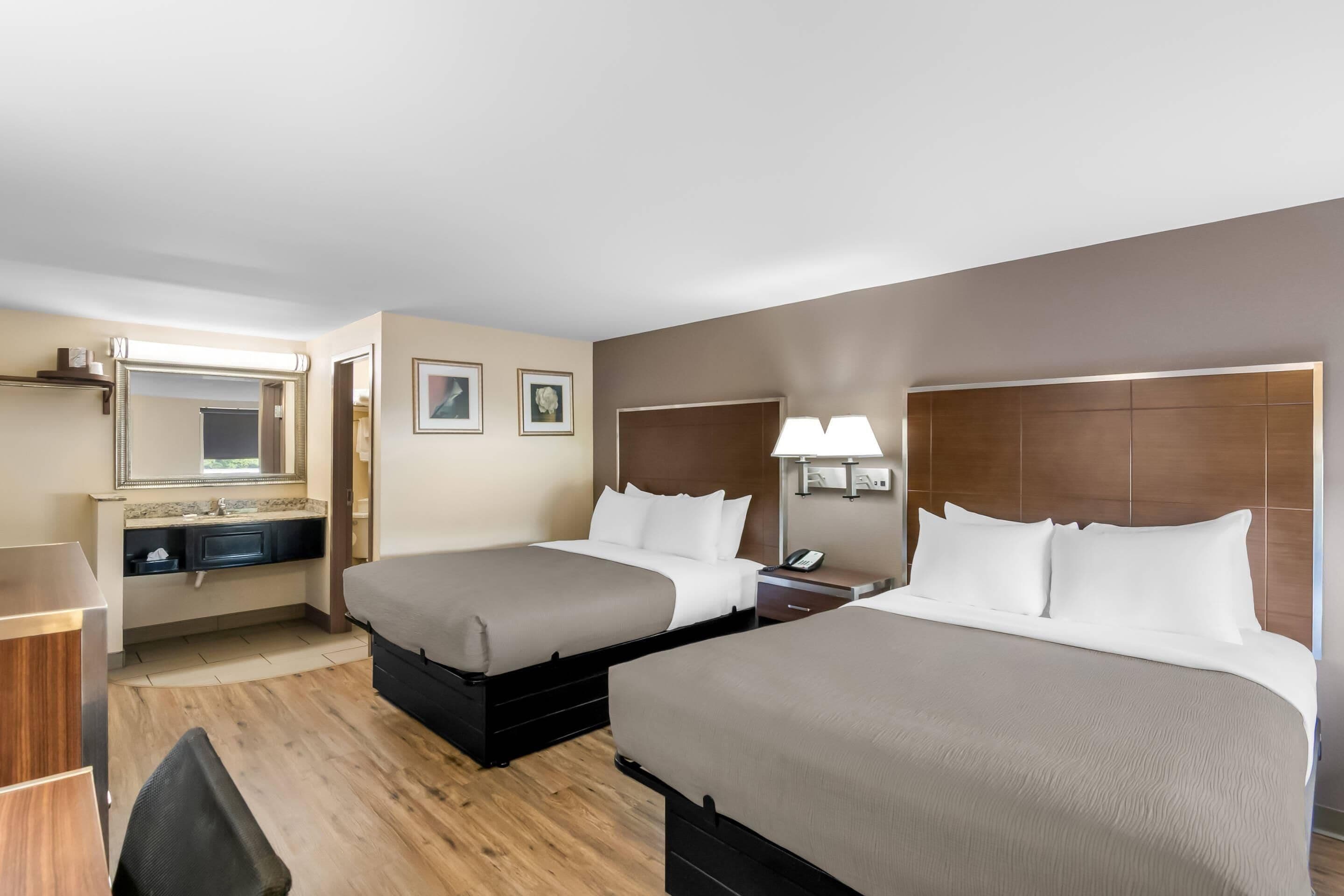 Desk, iron/ironing board, free WiFi, alarm clocks