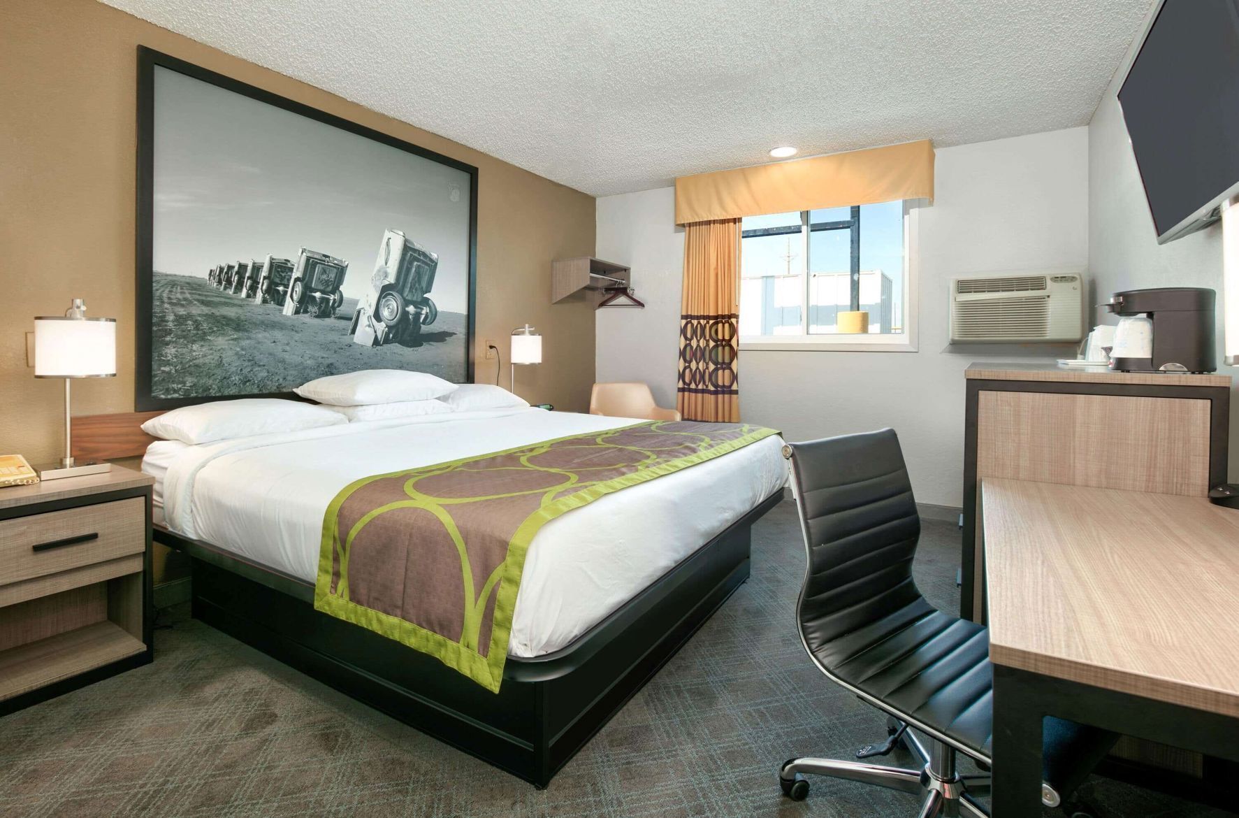In-room safe, desk, laptop workspace, blackout drapes