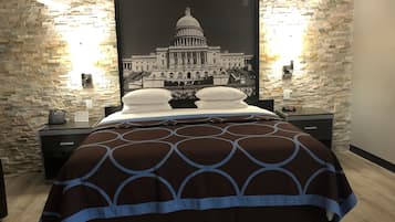 Blackout drapes, free cribs/infant beds, free WiFi, bed sheets