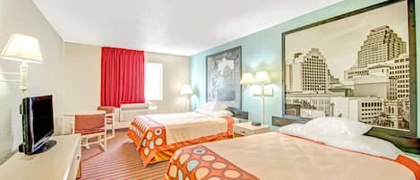 Habitación estándar, 2 camas Queen size, para fumadores | Ropa de cama hipoalergénica, escritorio y tabla de planchar con plancha