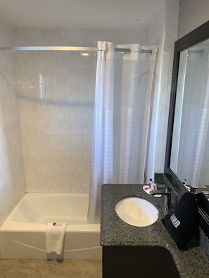 Free toiletries, hair dryer, towels