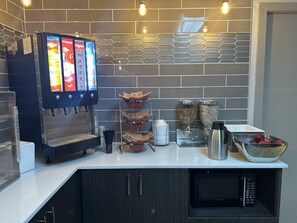 Free daily self-service breakfast 