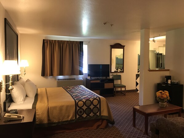 Desk, free WiFi, bed sheets, alarm clocks