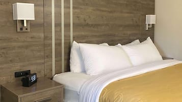 Individually furnished, desk, laptop workspace, iron/ironing board