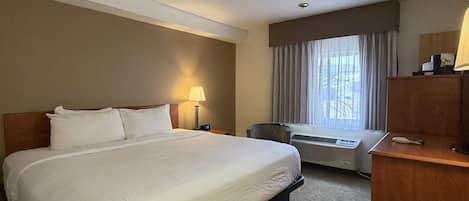 Standard Room, 1 King Bed, Non Smoking | Individually furnished, desk, laptop workspace, iron/ironing board