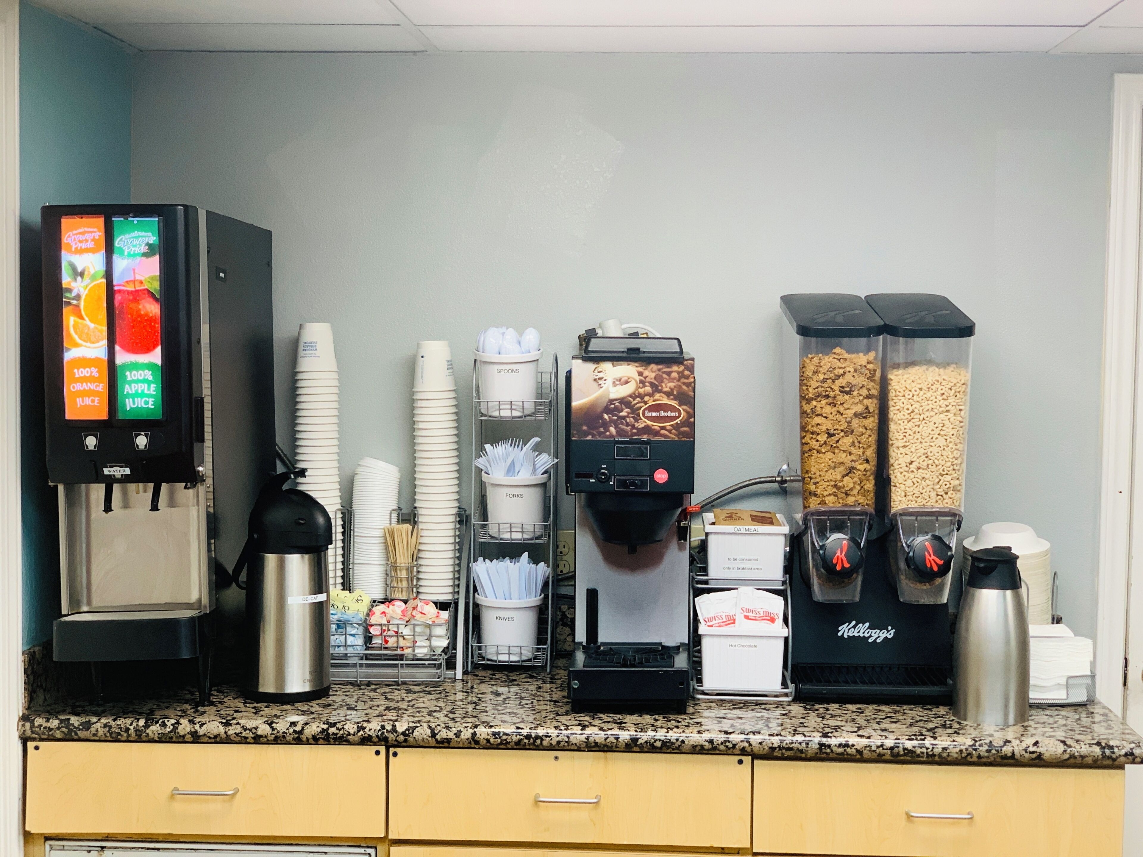 Free daily on-the-go breakfast 