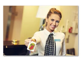 Mostrador de check-in y check-out